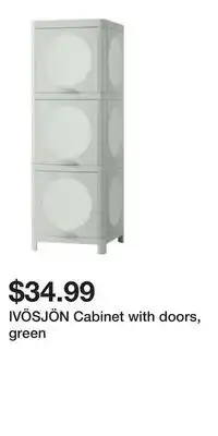 IKEA IVÖSJÖN Cabinet with doors, green offer