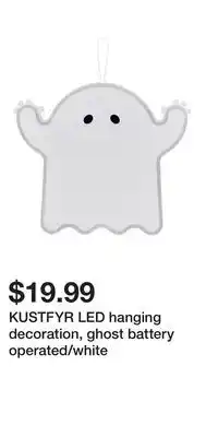 IKEA KUSTFYR LED hanging decoration, ghost battery operated/white offer