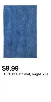 IKEA TOFTBO Bath mat, bright blue offer