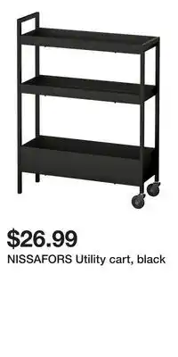 IKEA NISSAFORS Utility cart, black offer