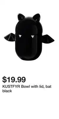 IKEA KUSTFYR Bowl with lid, bat black offer