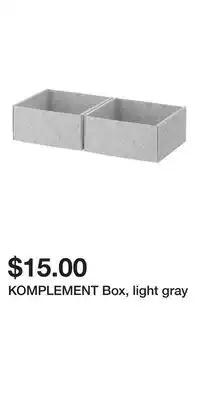 IKEA KOMPLEMENT Box, light gray offer