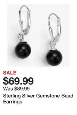 TSC Stores Sterling Silver Gemstone Bead Earrings offer