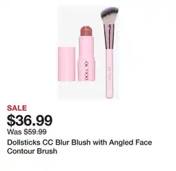 TSC Stores Dollsticks CC Blur Blush with Angled Face Contour Brush offer