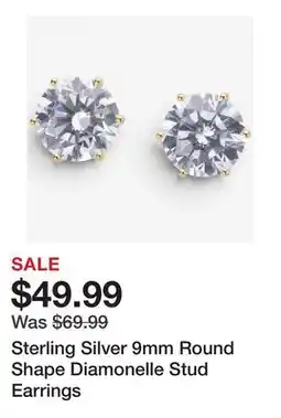 TSC Stores Sterling Silver 9mm Round Shape Diamonelle Stud Earrings offer