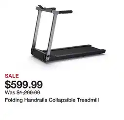 TSC Stores Folding Handrails Collapsible Treadmill offer