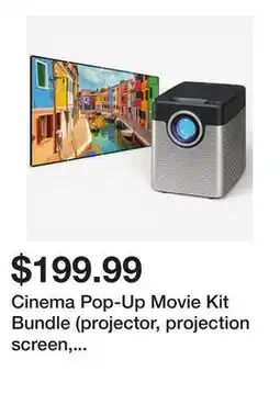 TSC Stores Cinema Pop-Up Movie Kit Bundle (projector, projection screen, Bluetooth speaker, tripod) offer