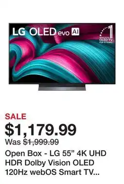 TSC Stores Open Box - LG 55 4K UHD HDR Dolby Vision OLED 120Hz webOS Smart TV (OLED55C5PUA offer