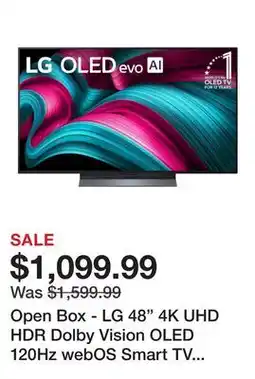 TSC Stores Open Box - LG 48 4K UHD HDR Dolby Vision OLED 120Hz webOS Smart TV (OLED48C5PUA) offer