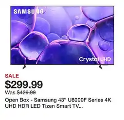 TSC Stores Open Box - Samsung 43 U8000F Series 4K UHD HDR LED Tizen Smart TV (UN43U8000FFXZC) - 2025 offer