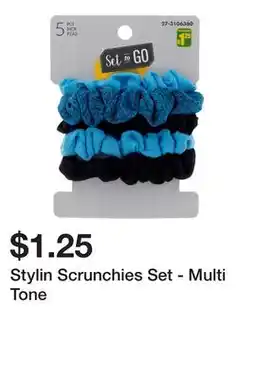 Dollarama Stylin Scrunchies Set - Multi Tone offer