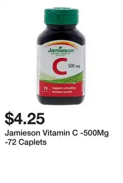 Dollarama Jamieson Vitamin C -500Mg -72 Caplets offer