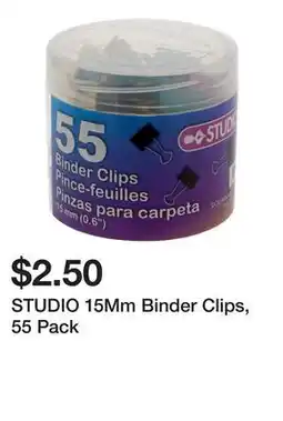 Dollarama STUDIO 15Mm Binder Clips offer