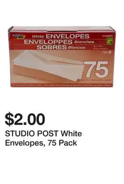 Dollarama STUDIO POST White Envelopes offer