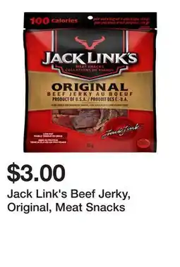 Dollarama Jack Link's Beef Jerky, Original, Meat Snacks offer