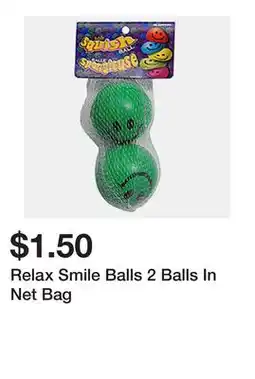 Dollarama Relax Smile Balls 2 Balls In Net Bag offer