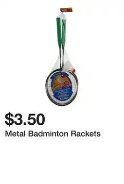 Dollarama Metal Badminton Rackets offer