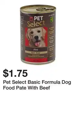 Dollarama Pet Select Basic Formula Dog Food Pate With Beef offer