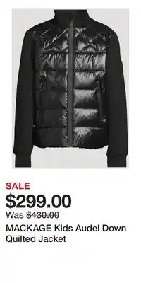 Holt Renfrew MACKAGE Kids Audel Down Quilted Jacket offer