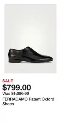 Holt Renfrew FERRAGAMO Patent Oxford Shoes offer