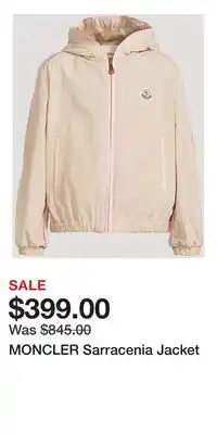 Holt Renfrew MONCLER Sarracenia Jacket offer