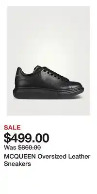 Holt Renfrew MCQUEEN Oversized Leather Sneakers offer