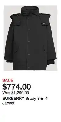Holt Renfrew BURBERRY Brady 3-in-1 Jacket offer