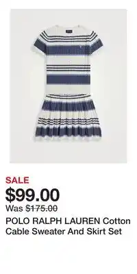 Holt Renfrew POLO RALPH LAUREN Cotton Cable Sweater And Skirt Set offer
