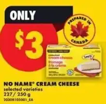 No Frills No name cream cheese offer