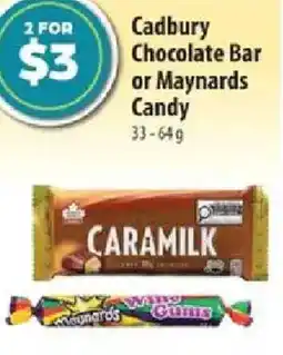 Co-op Cadbury Chocolate Bar or Maynards Candy offer