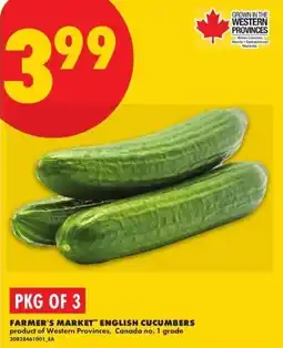 No Frills Farmer's market english cucumbers offer