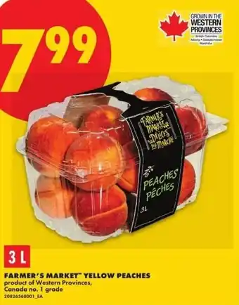 No Frills Farmer's market yellow peaches offer