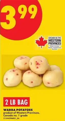 No Frills Warba potatoes offer