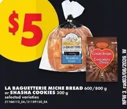 No Frills La baguetterie miche bread offer
