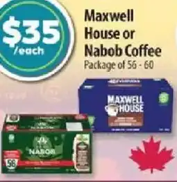 Co-op Maxwel House or Nabob Coffee offer
