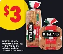 No Frills D'italiano bread offer
