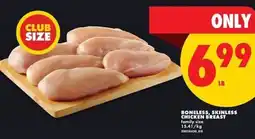 No Frills Boneless, skinless chicken breast offer