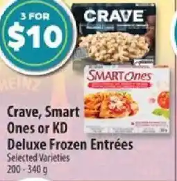 Co-op Crave, Smart Ones or KD Deluxe Frozen Entrées offer