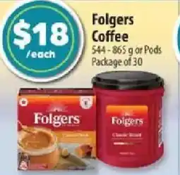 Co-op Folgers Coffee offer