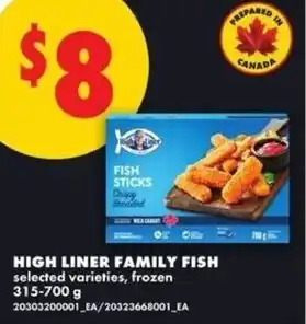 No Frills High liner family fish offer