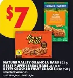 No Frills Nature valley granola bars offer