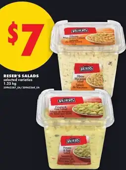 No Frills Reser's salads offer