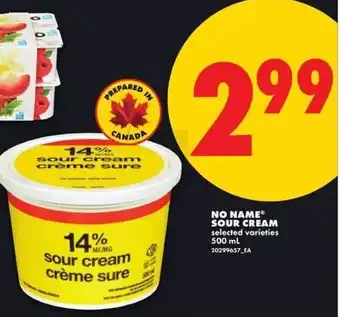 No Frills No name sour cream offer
