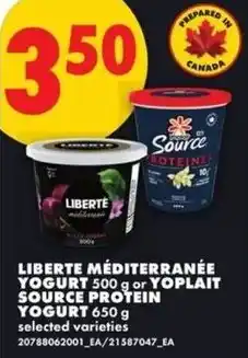No Frills Liberte méditerranée yogurt offer
