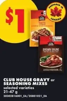 No Frills Club house gravy or seasoning mixes offer