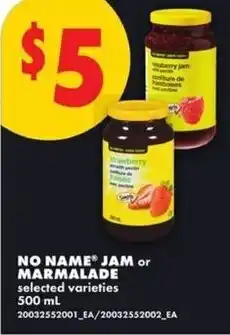 No Frills No name jam or marmalade offer