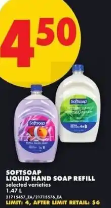 No Frills Softsoap liquid hand soap refill offer