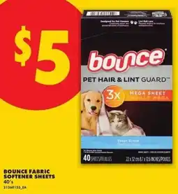 No Frills Bounce fabric softener sheets offer
