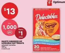 No Frills Hartz squeeze up lickable cat treats offer