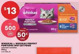 No Frills Whiskas or whiskas perfect portions wet cat food offer